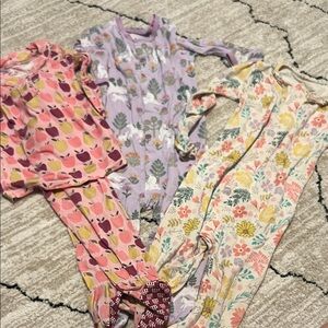 Magnetic Me 18-24 month Floral and Fruit Print Kids Pajamas Set of 3